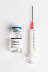 Medical Vial with label on a white background