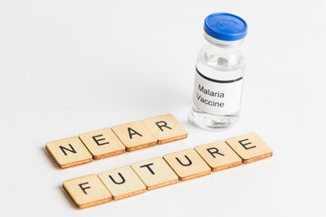 Medical Vial with label on a white background