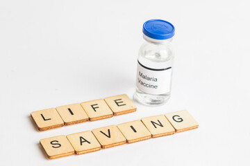 Medical Vial with label on a white background