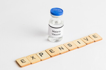 Medical Vial with label on a white background