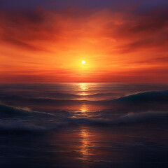 Fototapeta premium sunset over the sea