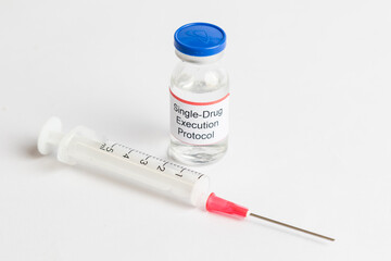 Medical Vial with label on a white background