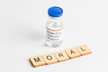 Medical Vial with label on a white background