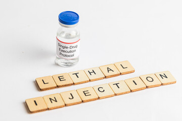 Medical Vial with label on a white background