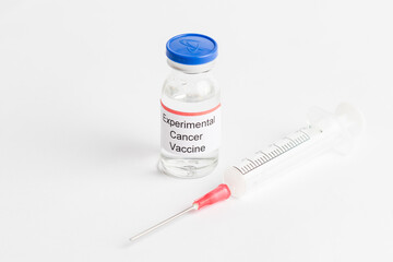 Medical Vial with label on a white background