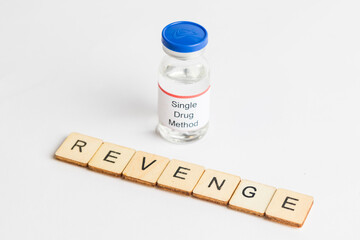 Medical Vial with label on a white background