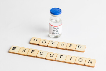 Medical Vial with label on a white background