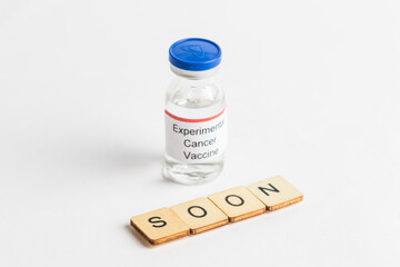 Medical Vial with label on a white background