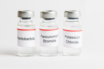 Medical Vial with label on a white background