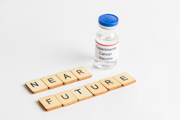 Medical Vial with label on a white background