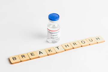 Medical Vial with label on a white background