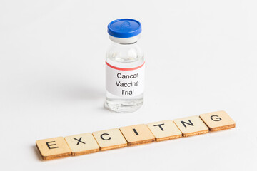 Medical Vial with label on a white background