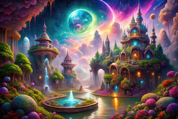 Surreal Sanctuary: Dreamlike, Fantastical, Surrealism, Psychedelic, Fluid