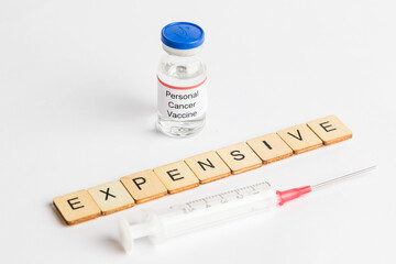 Medical Vial with label on a white background