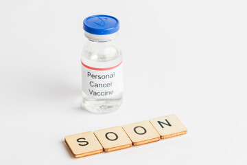 Medical Vial with label on a white background