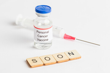 Medical Vial with label on a white background