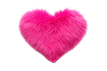 Furry pink heart sticker png