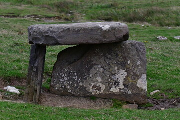 Stone cross in the Cliffs of Moher, Liscannor, Co. Clare, Ireland