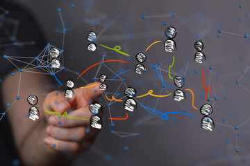 conference Digital Network and data concept