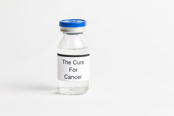 Medical Vial with label on a white background