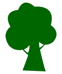 Tree clip art design on plain white transparent isolated background for card, shirt, hoodie, sweatshirt, apparel, tag, mug, icon, poster or badge