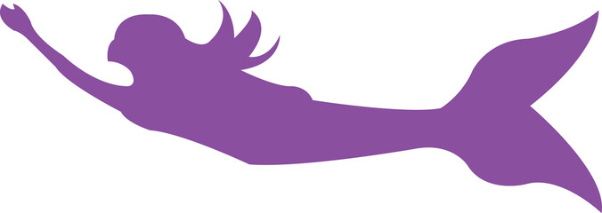 Mermaid clip art design on plain white transparent isolated background for card, shirt, hoodie, sweatshirt, apparel, tag, mug, icon, poster or badge