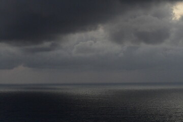 Sunset over Atlantic Ocean, Cliffs of Moher, Liscannor, Co. Clare, Ireland