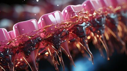 3D rendered illustration depicting gum graft surgery.