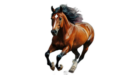 Obraz premium Abstract colorful horses running illustration, wild equestrian artwork, speed.