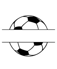 Soccer clip art design on plain white transparent isolated background for card, shirt, hoodie, sweatshirt, apparel, card, tag, mug, icon, poster or badge