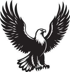 eagle silhouette vector style with white background