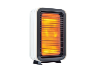White electric heater isolated on transparent or white background