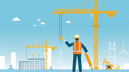 A crane is lifting a large object in the air