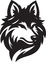Wolf silhouette vector style with White Background
