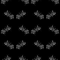 white outline on black vector illustration