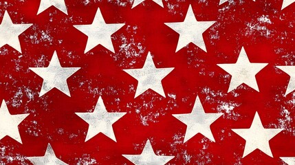 Silver Stars on Red Background, Abstract Image, Texture, Pattern, Wallpaper, Cover and Screen of Smartphone, Cell Phone, Computer, Laptop, 9:16 and 16:9 Format