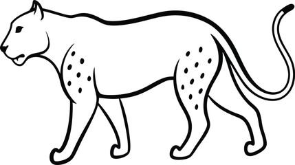 Adorable jaguar line drawings for children’s creative coloring time
