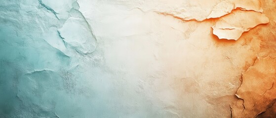 Fototapeta premium A textured background featuring soft gradients of turquoise and orange, ideal for creative designs and artistic projects.