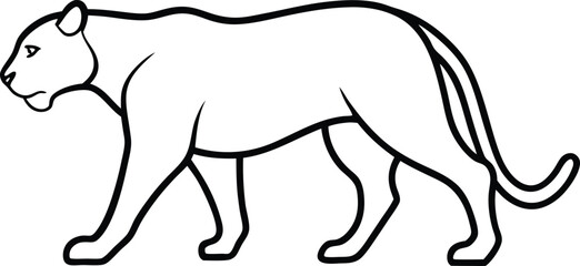 Fun jaguar line art for kids to color in this exciting coloring book
