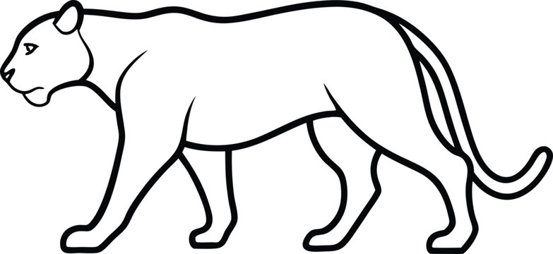recommend clip art: Fun jaguar line art for kids to color in this exciting coloring book
                    