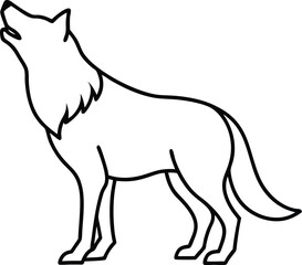 Kids will love coloring this howling wolf line art bringing their favorite wild animal to life
