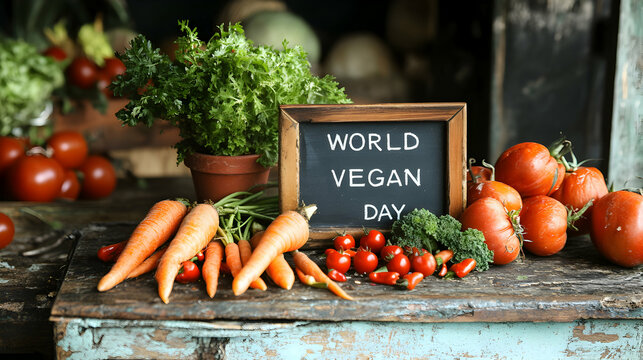 vegetables on a table
