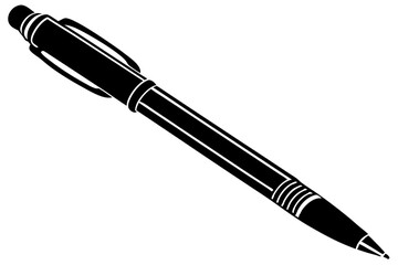 Silhouette Pen Vector on White
