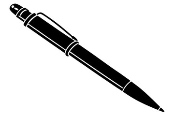 Silhouette Pen Vector on White