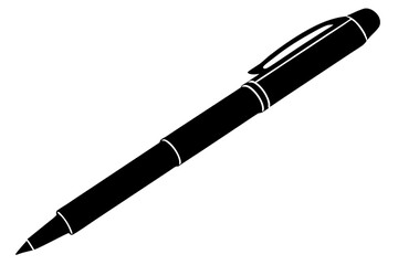 Silhouette Pen Vector on White