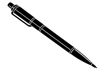 Silhouette Pen Vector on White