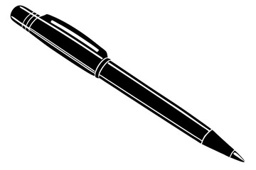 Silhouette Pen Vector on White