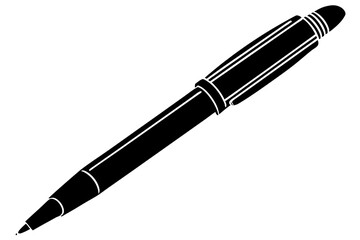Silhouette Pen Vector on White