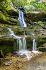 Photo of the beautiful cascades at Hidden Falls in North Carolina