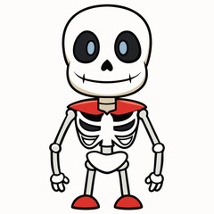 Skeleton Coffee on White Background Vector Design